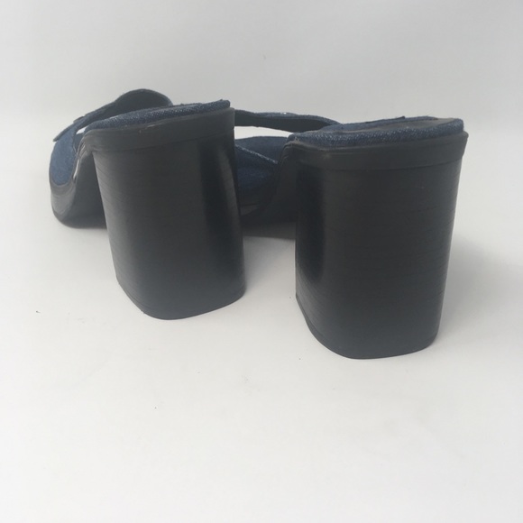 Tommy Hilfiger vintage 90’s denim heels chunky - Picture 4 of 7